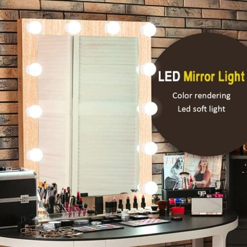 2/6/10/14pcs Dressing Table Mirror Lamp 5V Led Makeup Mirror Light Led Bulb Wall Light Hollywood Vanity Lights USB Wall Lamp