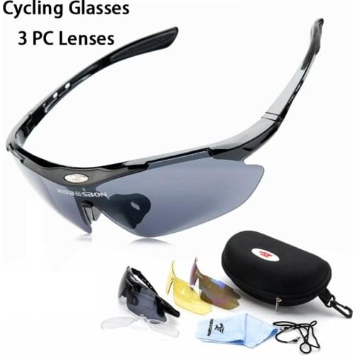 3 PC Lenses group Anti-UV Cycling Glasses Riding Mountaineering Driving Sports Sunglasses Ultra-light PC Frame Bicycle Eyewear