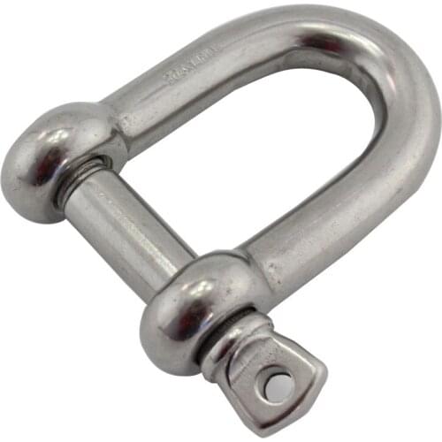 50pcs/pack Marine Grade Polished 4mm Stainless Steel D Shackle Buckles For outdoor , shackle hooks