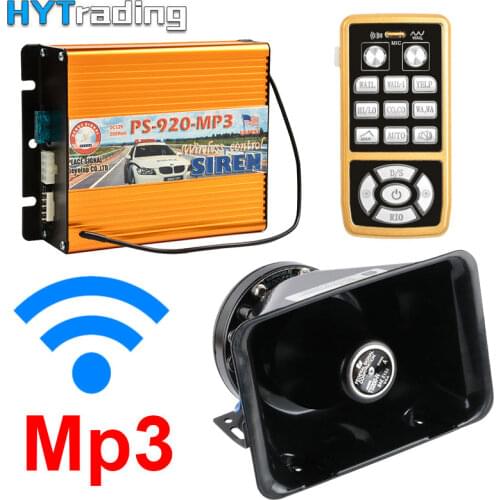 1pc 12V Car Horn Alarm Police Siren Warning Sound 200W 100W Speaker Tone Megaphone Vehicle Electric Horn PA MIC System