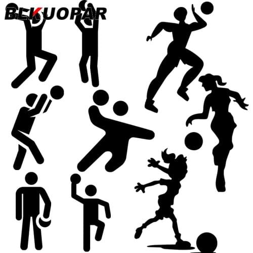 BLKUOPAR for Basketball Player Silhouette Car Stickers Sunscreen Personality Decals Laptop Motorcycle Helmet Decor Car Styling