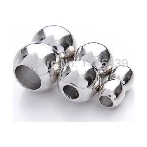 Free Shipping 10 pcs/lot Fitting hole: 7mm Round Leather Cord Rhodium Plated Magnetic Clasps Jewelry Findings Diy