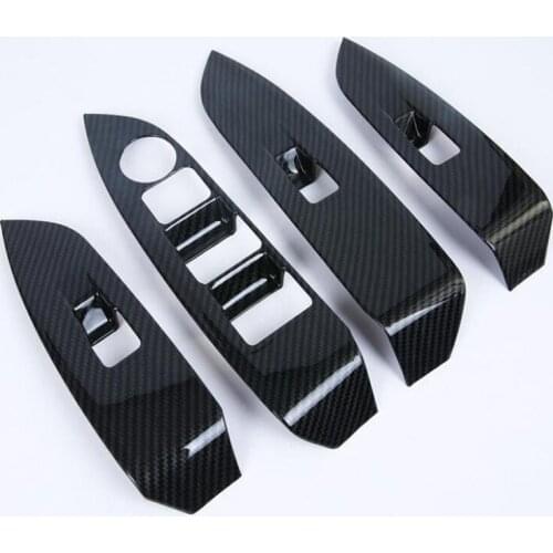 Free Shipping! For Mazda CX-3 2018 4PCS ABS Chrome Car Interior Door Window Lift Glass Switch Buttons Cover Trim Car Styling