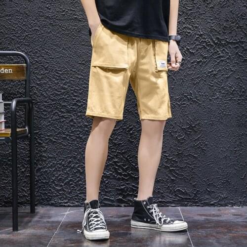 Cargo Shorts Mens Summer 5 Cent Pants 2021 New Trend Korean Casual Loose Medium Pants Outdoor Adolescent Student 1908 7XL