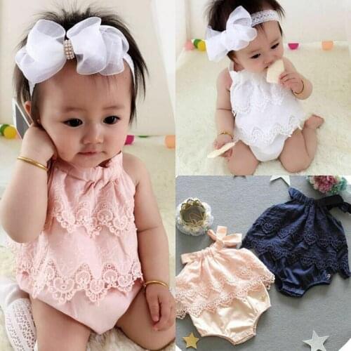 Floral Newborn Baby Girl Jumpsuit Outfit Sunsuit Clothes Set