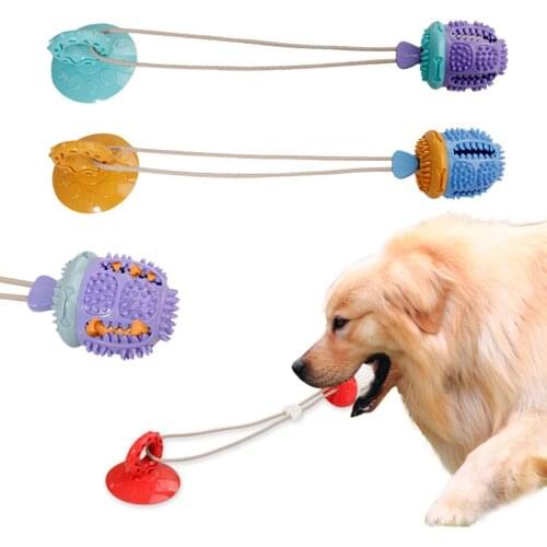 TPR Pet Dog Chewing Toy Toothbrush Play Thing With Suction Cup Pet Dog Supplies For Self-entertainment