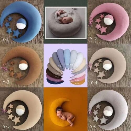 Baby photography props, star and moon combination, poseing pillow props newborn colorful