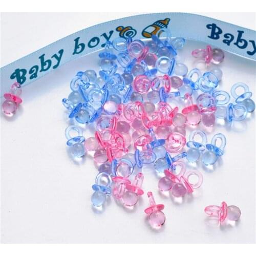 Baby Shower Cake Decoration DIY Mini Pacifier Party Decoration Blue / Pink Transparent Acrylic Mini Pacifier Birthday Gift