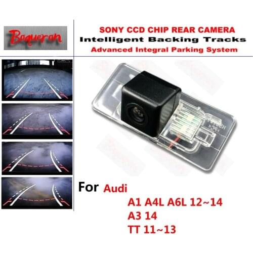 For Audi A1 A4L A6L 12~14 A3 14 TT 11~13 CCD Car Backup Parking Camera Intelligent Tracks Dynamic Guidance Rear View Camera