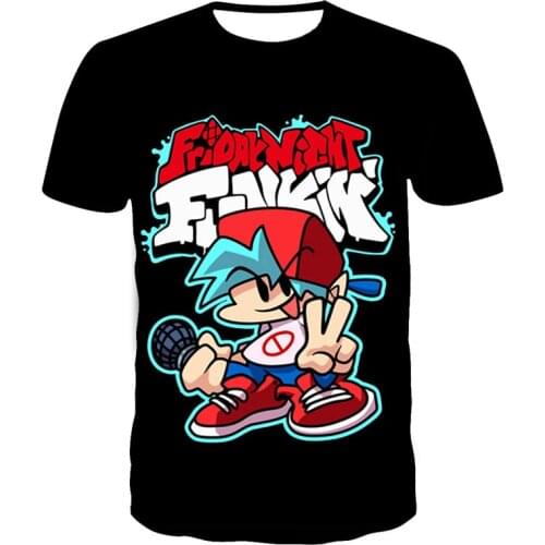 New 3D Friday Night Funkin T-Shirt Men Women Summer Short Sleeve Casual Breathable Tees Tops Boy Girl Kids Cool Style T Shirt