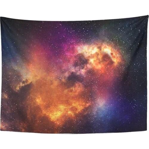 Tapestry Blue Galaxy Night Sky with Stars and Nebula Space Tapestries Wall Hanging for Living Room Bedroom Dorm