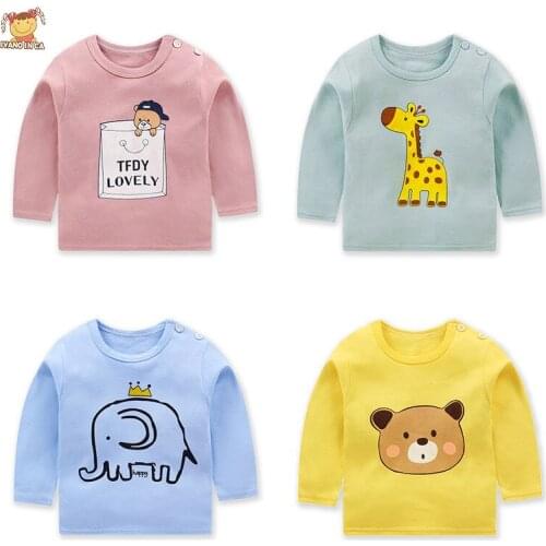 Cotton Long Sleeve Tshirt For Kids Baby Boys Girls Fall Clothes Toddler Lovely Spring Autumn Children Letter Print Top T Shirt