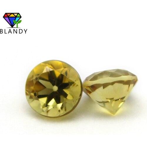 Good Quality 500pcs/lot 1.0-3.5mm Loose Yellow Color Natural Crystal Stone Beads Round Cut Citrines For Jewelry