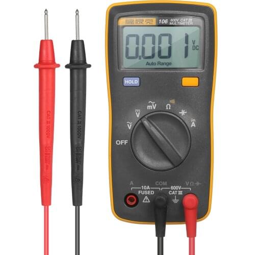 FLUKE 6000 Counts Mini Palm-sized Multimeter Voltmeter Ammeter Meter AC/DC Current Resistance Capacitance Continuity Frequency