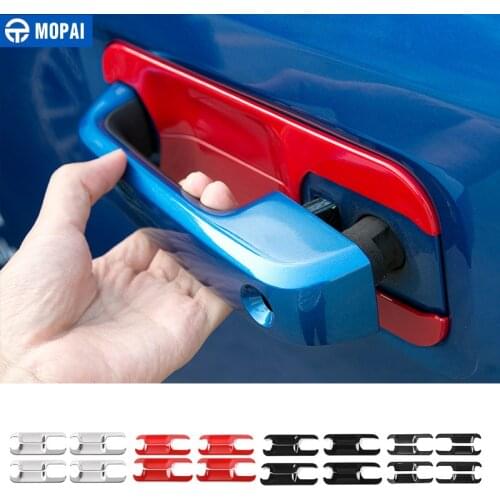 MOPAI Car Exterior ABS Side Door Handle Bowl Decoration Trim Cover Set Stickers For Ford F150 F-150 2015 Up Car Styling