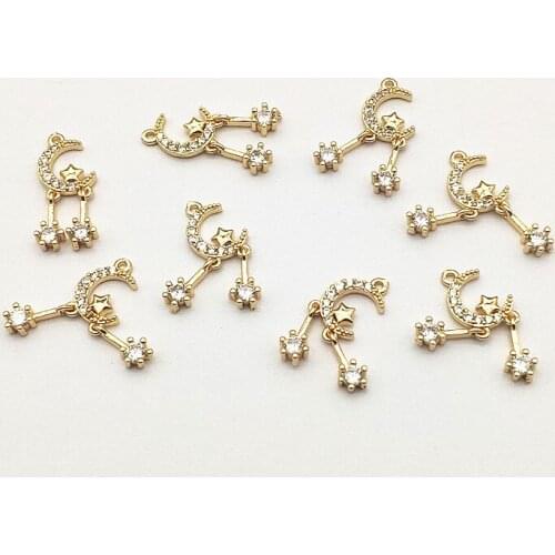 New Arrival! 50pcs Cubic Zirconia/Copper Charm For Handmade Necklace/Earrings make DIY Parts,Jewelry Accessories Findings