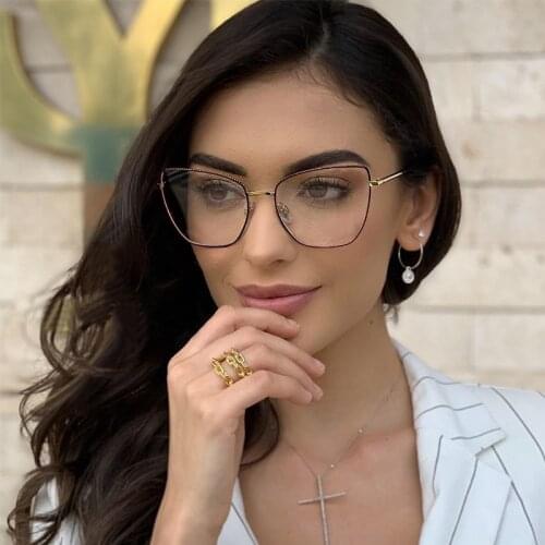New fashion eye glasses frames for women Sexy cat eyes Transparent Vintage Woman Glasses spectacle clear lens ladies