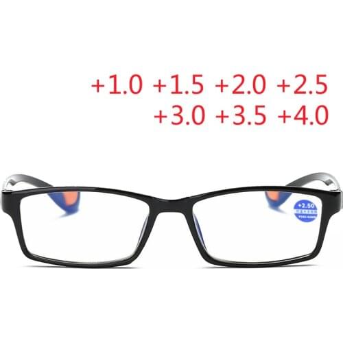 Blue Light Blocking Reading Glasses magnifier Unisex Men Women Ultralight TR90 Fashion Spectacles Square Eyewear