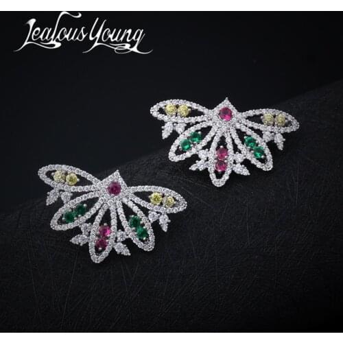 Wholesale High Quality 2017 New Arrival Hot Sale Statement Butterfly Crystal Stud Earrings For Women Fashion Earings AE281