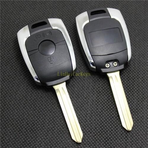 PINECONE Key Case for SSANGYONG KORANDO Car Key 2 Buttons Uncut Brass Blade Remote Blank ABS Key Shell 1 PC