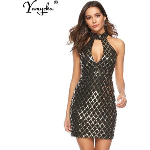 Sexy Plaid sequins summer dress women vintage Black Red office party dress elegant luxury Night club bodycon dresses vestido New