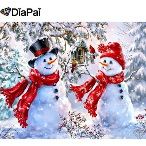 DIAPAI 100% Full Square/Round Drill 5D DIY Diamond Painting "Cartoon snowman" Diamond Embroidery Cross Stitch 3D Decor A19762