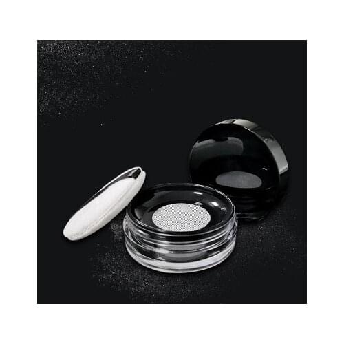 Portable Plastic Powder Box Handheld Empty Loose Powder Pot With Sieve Cosmetic Travel Makeup Jar sifter Container