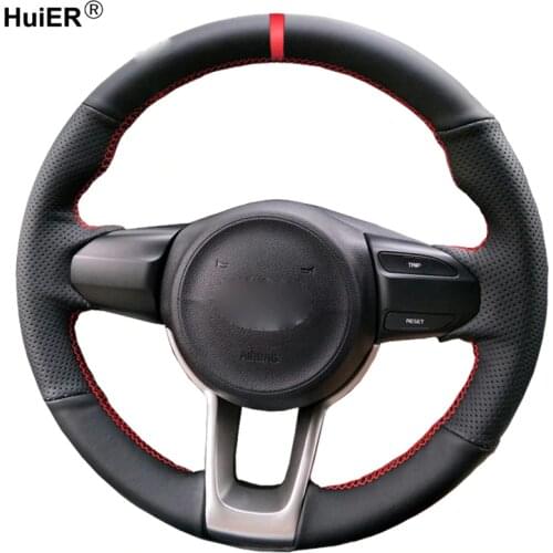 Hand Sewing Car Steering Wheel Cover Volant Funda Volante For Kia Rio 2017 2018 2019 2020 Rio5 2019 K2 17-20 Picanto Morning
