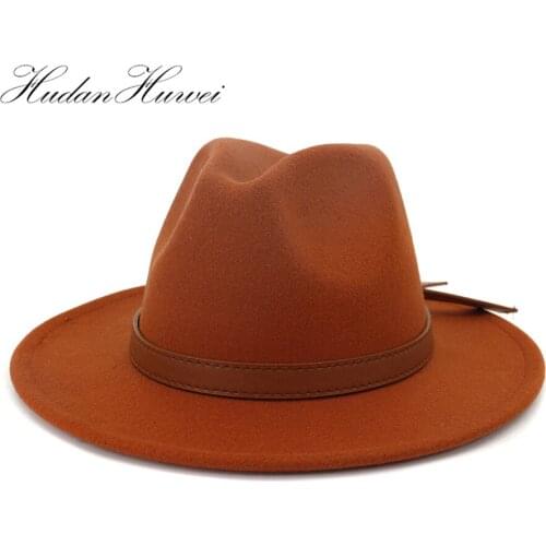 2020 New High Quality Winter Autumn Woolen Women Men Ladies Fedoras Top Jazz Hat European American Round Caps Hats