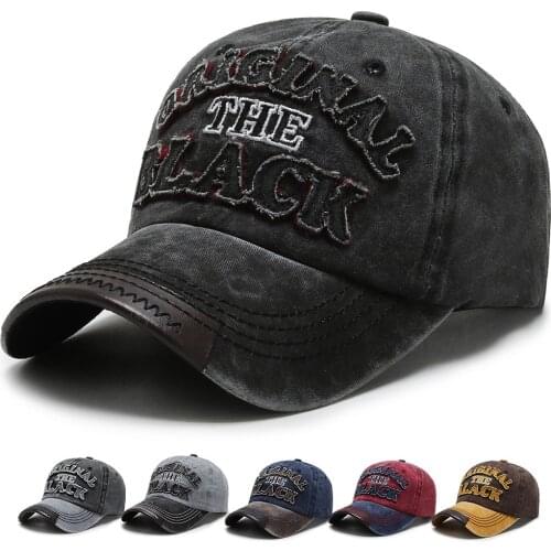 Distressed Washed Cotton Adjustable Fashion Trucker Cap Summer Vented Baseball Sun Cap Hat