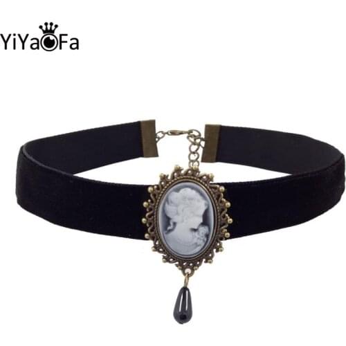 YiYaoFa Vintage Choker Necklace Gothic Necklace & Pendant Women Accessories Collar Statement Necklaces Lady Party Jewelry DD-03