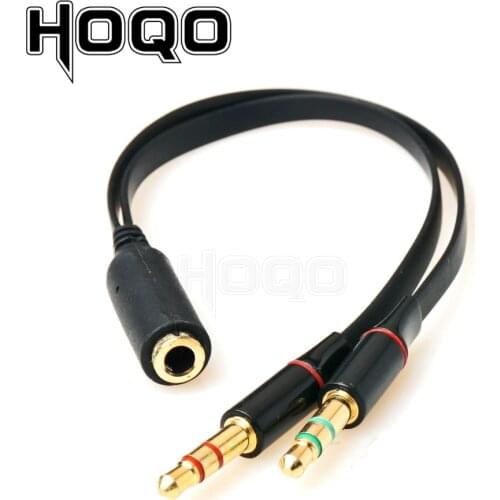 Splitter Headphone for Computer 3.5mm Female to 2 Male 3.5mm Mic Audio Y Splitter Cable Headset to PC Adapter AUX Cable