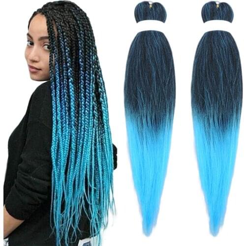 Ez Braid Hair 20 Inch Pre Stretched Braiding Hair Synthetic Crochet Braiding Hair Extensions