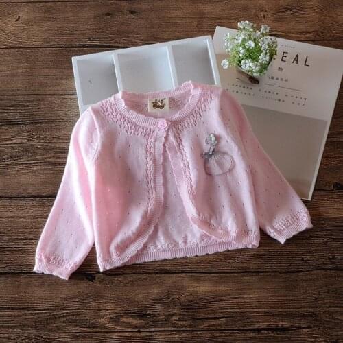 0-36month Pink Baby Girl Jacket Cute Quality Sweater Toddler Cotton Newborn Cardigan 3 6 12 18 24 36 Month Baby Clothes 205036