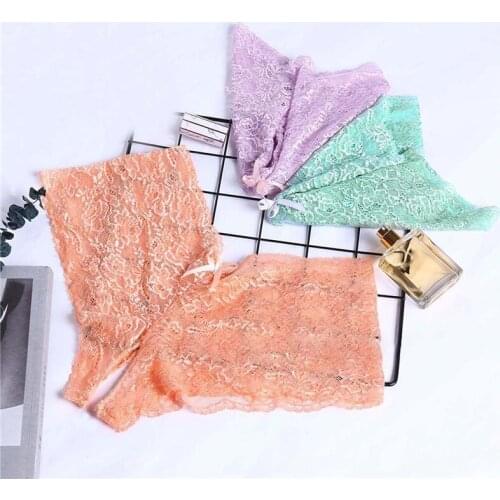 1PC Lace Panties Women Sexy Seamless Solid Color Briefs Intimate Boyshorts Transparent Bowknot Ladies Panties