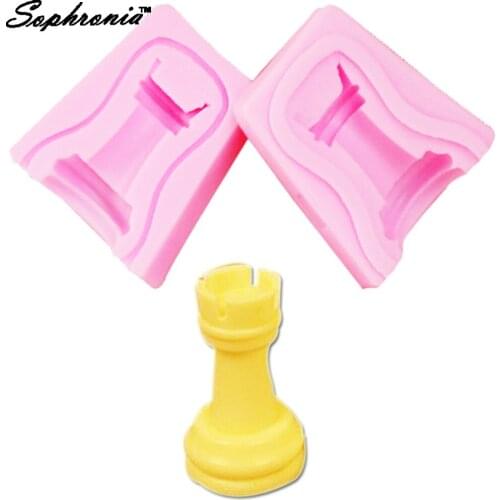 10PCS/SET International Chess Rook 3D Fondant Silicone Sugar Craft Mold Candy Mold Mold Cake Decoration, 2pcs/set C106-5