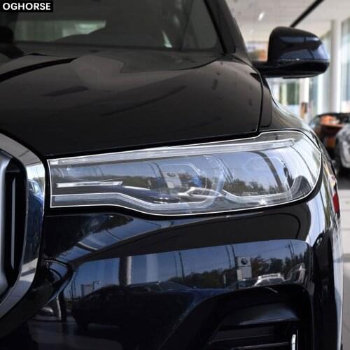 2 Pcs Car Headlight Protective Film Vinyl Protection Transparent TPU Decal Sticker for BMW X7 G07 2019-Present Accessories