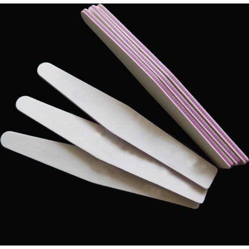 50 pcs/lot high quality salon white tiger nail file 100/180 professional emery board nail art tool free shipping
