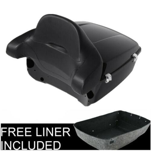 Motorcycle King Pack Trunk w/ Backrest Pad For Harley Tour Pack Touring Electra Glide Road King Street Glide 2014-2020