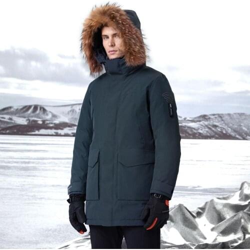 BOSIDENG warm GORE-TEX waterproof breathable cold-proof mid-length down jacket for men 90% goose down parka B90142831