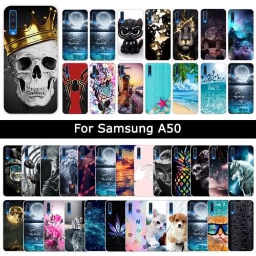 Case For Samsung Galaxy A50 A 50 Colorful Cat Printing Protective Cover Soft TPU Silicone Cases for Galaxy A50 Fundas Coque Capa