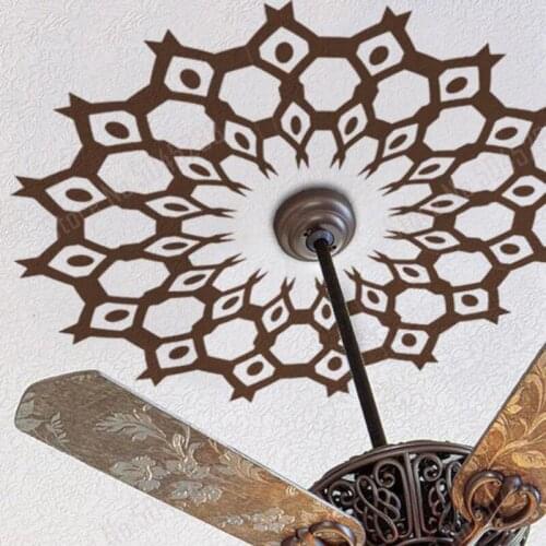 Ceiling Medallion Decal Tribal Modern Decor Removable Graphic Art Vinyl Many Sizes Lamp Chandelier or Ceiling Fan Decor Z773