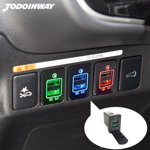 Dual Usb Charger Qc 3.0 Quick Phone Charge Adapter For Mitsubishi Outlander Mirage Eclipse Cross