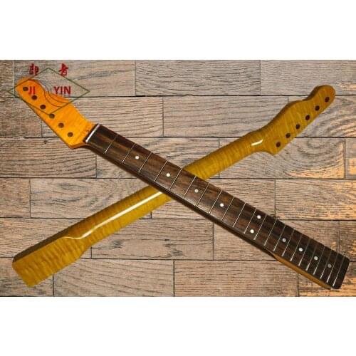 New electric guitar neck flame Maple TL style Rosewood fingerboard tiger pattern 22 fret 25.5 inch