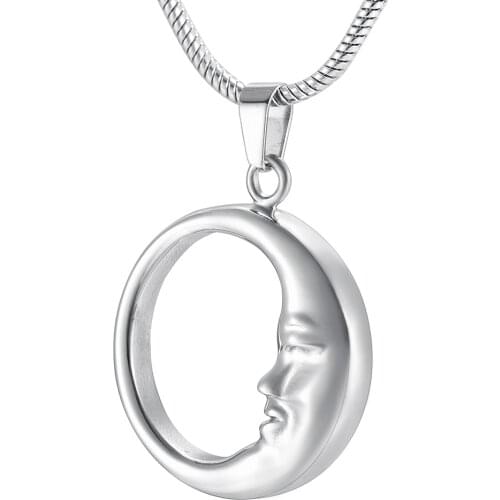 I Love You to the Moon and Back Cremation Urn Necklace Hold Ashes Memorial Jewelry Cremation Urns Pet 20'' Snake Chain