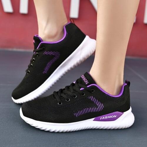 2021 New summer Sneakers Women Breathable Mesh Casual Shoes Woman Lace-up Fashion Basket Femme Trainers Shoes For Women