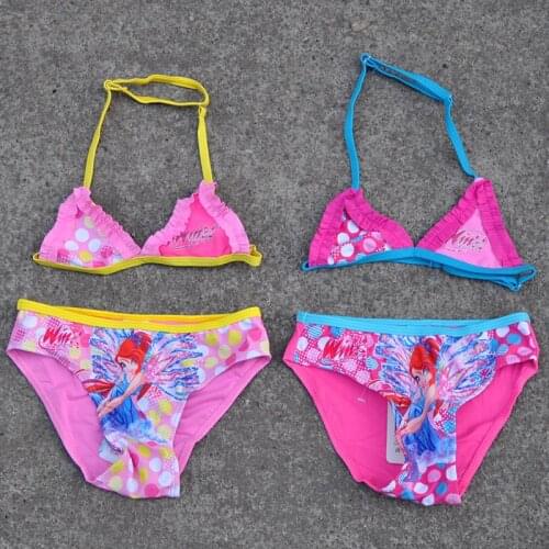 Girls' Bikini Swimwear Set 2019 Children Girls Two-Pieces Beach Swimwear Biquini Swimsuit Sets