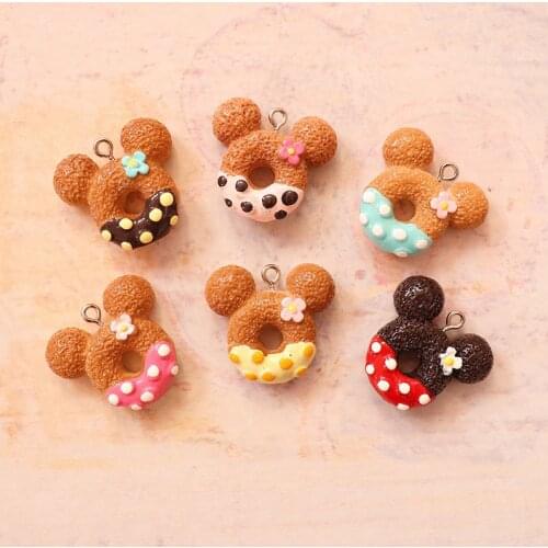 Cartoon Donut With Hook Charms For Slime DIY Polymer Filler Addition Slime Accessories Toys Lizun Modeling Clay Kit For Children