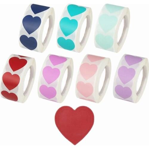 500pcs Scratch Off Stickers Cute Kids Stationery Sticker Love Heart Shape Labels Game Wedding Home Party Decoration Hot Sale