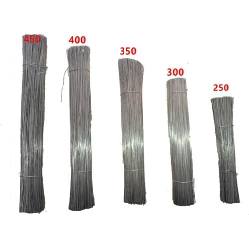 0.75mm thick Galvanized small iron wire cut wire reinforced wire 250mm 300mm 350mm 400mm 450mm tie wire No. 24 hand gardening